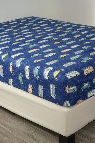 KIDS PRINTED POLYESTER FITTED SHEET