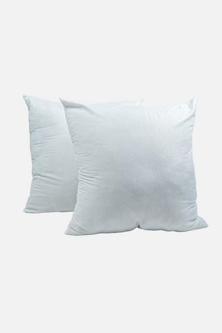2 PACK HOLLOWFRIBRE BUBBLE CONTINENTAL PILLOWS