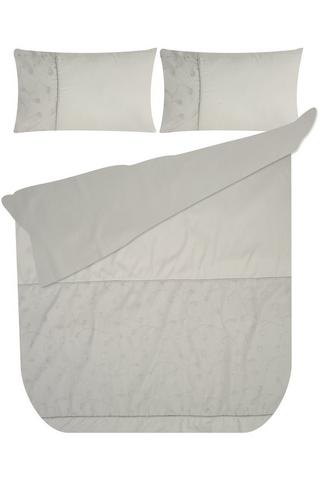 VOILE EMBROIDERED POLYESTER DUVET COVER