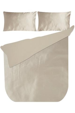 PLAIN SATIN POLYESTER DUVET COVER