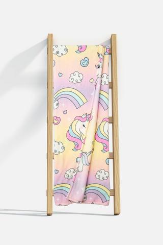KIDS FLAMINGO CORAL FLEECE BLANKET 125X150CM