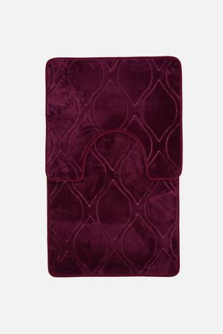 2 PIECE LUX BATHMAT SET