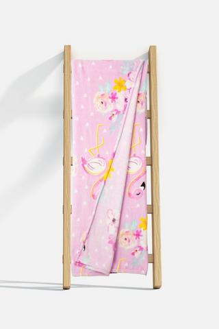 KIDS UNICORN CORAL FLEECE BLANKET 125X150CM
