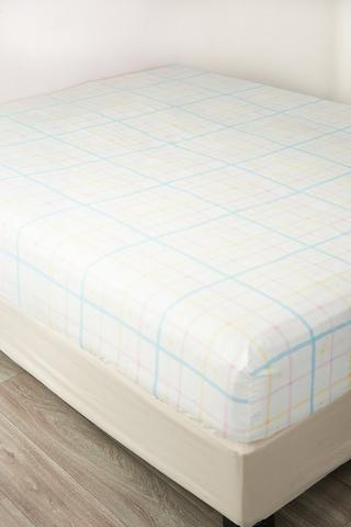 KIDS GRID POLYESTER FITTED SHEET