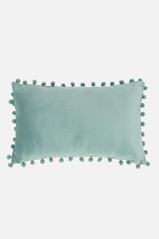 VELVET BOOBLE TRIM BEDROOM SCATTER 30X50CM