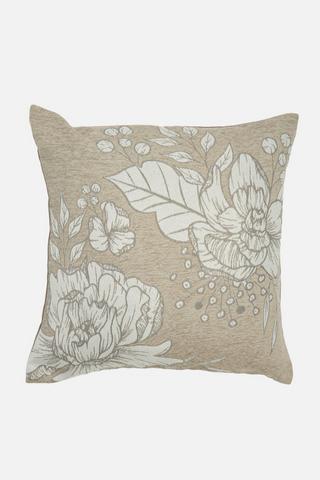 FLORAL JACQUARD CHENILLE SCATTER 50X50CM