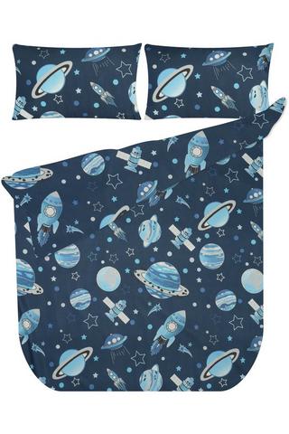 KIDS SPACE TRAVEL POLYESTER DUVET COVER