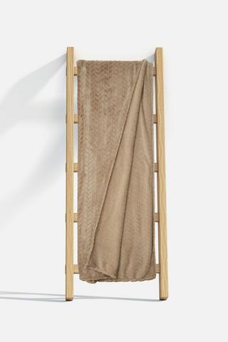 HERRINGBONE FLANNEL BLANKET 200X220CM