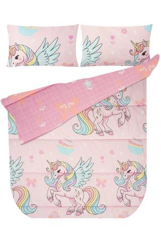 KIDS GIDDYUP UNICORN POLYESTER COMFORTER