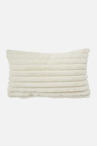 RIBBED FAUX FUR BEDROOM SCATTER 30X50CM