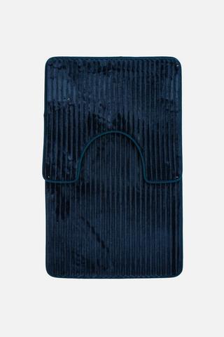 2 PIECE RIBBED LUX BATHMAT SET