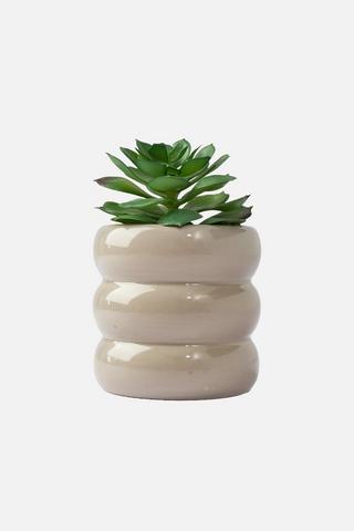 POTTED WAVE FAUX SUCCULANT