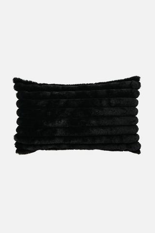 RIBBED FAUX FUR BEDROOM SCATTER 30X50CM