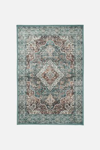 MINI PERSIAN RUG 60X90CM - 1 - Teal