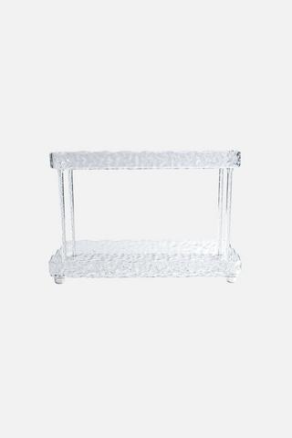 CRYSTAL 2-TIER STORAGE SHELF