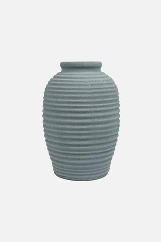 RIBBED BELLY DECORATIVE VASE