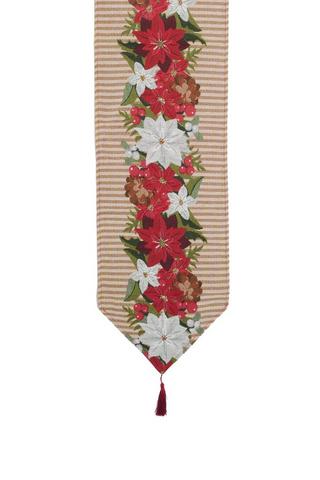 CHRISTMAS JACQUARD PROTEA TABLE RUNNER