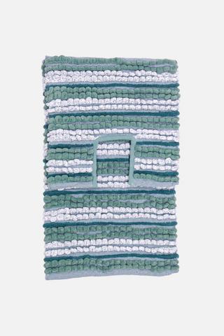 2 PIECE MELANGE STRIPE BATHMAT SET
