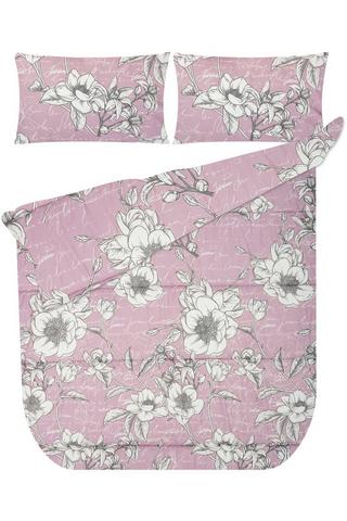 4 PIECE FLORAL POLYESTER COMFORTER SET