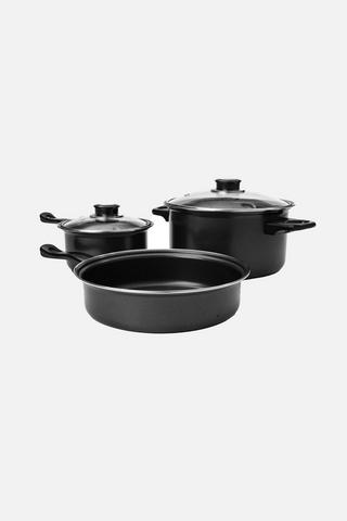 5 PIECE NON-STICK CARBON STEEL COOKWARE SET