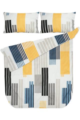 UPSIDE GEO POLYESTER DUVET COVER