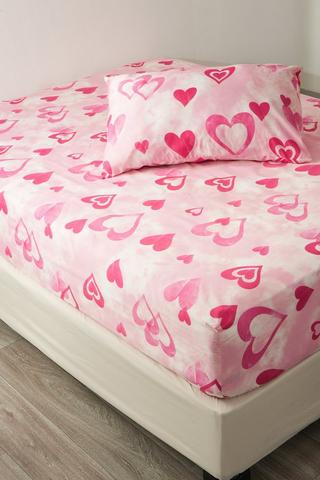 3 PIECE KIDS HEART POLYESTER SHEET SET