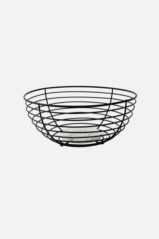 WIRE AND MARBLE FRUIT BASKET
