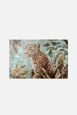 LEOPARD WALL ART 38X58CM