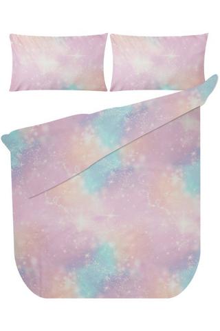 KIDS RAINBOW GLITTER POLYESTER DUVET COVER