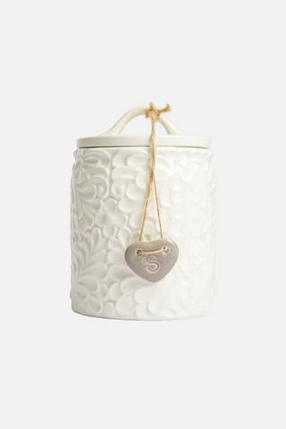 CERAMIC SCROLL SUGAR CANISTER