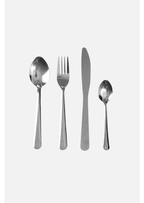 16 PIECE BISTRO CUTLERY SET - 1 - Silver | SHEET STREET