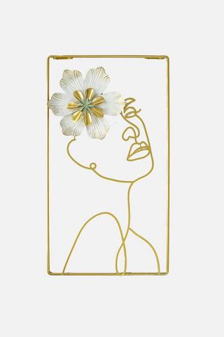 METAL FACE WALL ART 25X45X3CM