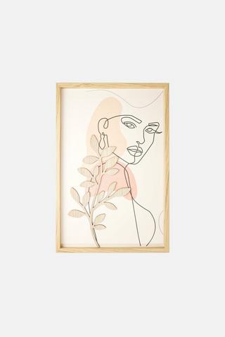SIDE FACE FRAME WALL ART 40X60CM