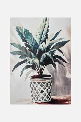 ROYAL PALM POT WALL ART 38X58CM
