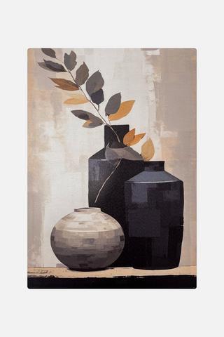STILL LIFE LEAVES WALL ART 38X58CM