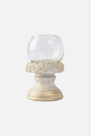 BRUSHED GOLD CANDLE HOLDER
