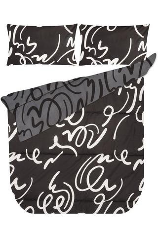 6 PIECE SKIBBIDY SCRIBBLE POLYESTER COMFORTER SET