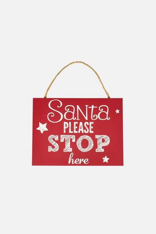 CHRISTMAS SANTA HANGING SIGN