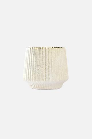 RIBBED ELECTRO DECORATIVE PLANTER