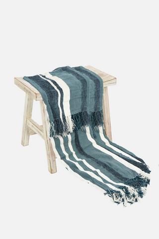 CHENILLE STRIPE THROW 140X180CM