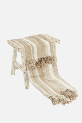 CHENILLE STRIPE THROW 140X180CM