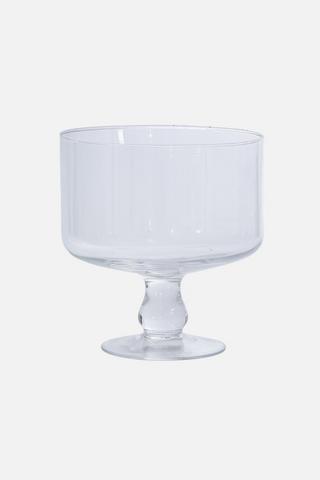 FLUTTED GLASS TRIFLE BOWL