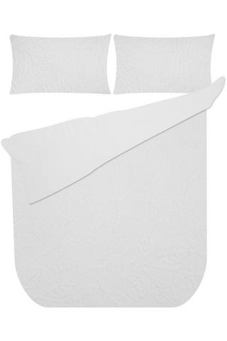 6 PIECE EMBOSSED POLYESTER DUVET COVER SET