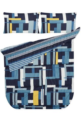 6 PIECE BOLT GEO POLYESTER COMFORTER SET