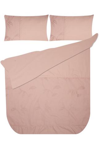 VOILE EMBROIDERED POLYESTER DUVET COVER