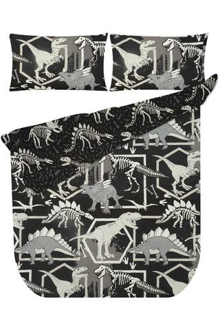KIDS DINO FOSSIL POLYESTER DUVET COVER