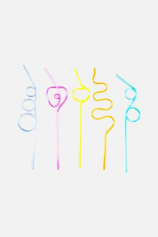 4 PACK CRAZY STRAWS