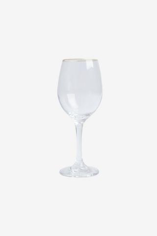 GOLD RIM WINE GLASS