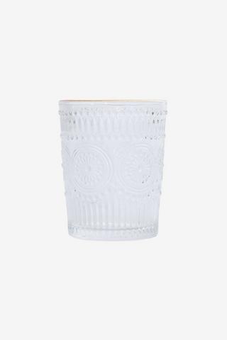 EMBOSSED GOLD RIM GLASS