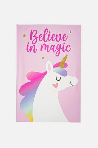 KIDS UNICORN GARDEN WALL ART 60X40CM